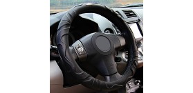 Somatology Steering Wheel Cover for Four Seasons Beige Gray and Black