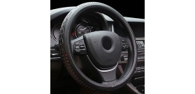 Steering Wheel Cover for Four Seasons Beige Gray Yellow Deep-Brown and Black