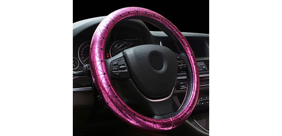 Women Steering Wheel Cover for Four Seasons Purple Yeloow White Rose Rose and Pink